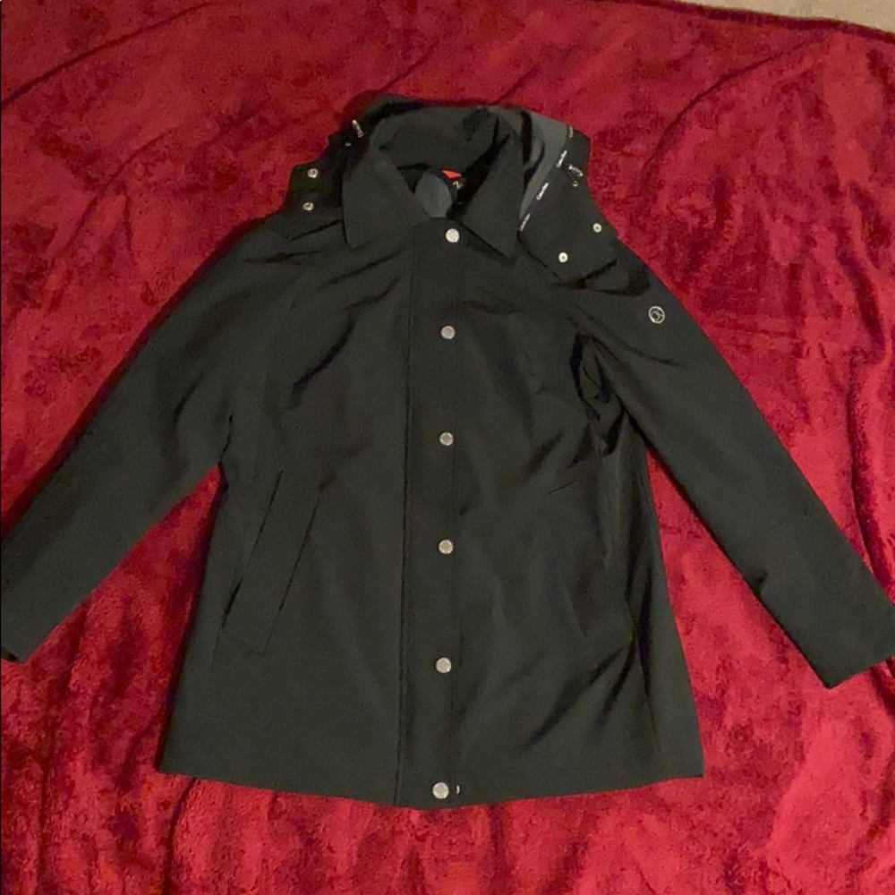 Black Waterproof Winter Jacket with Hood